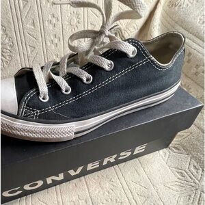 Converse Big Kids Size 3.  Low tops. Black & white converse All-Stars. Used